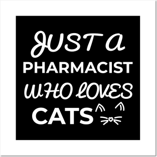 pharmacist cat lover Posters and Art